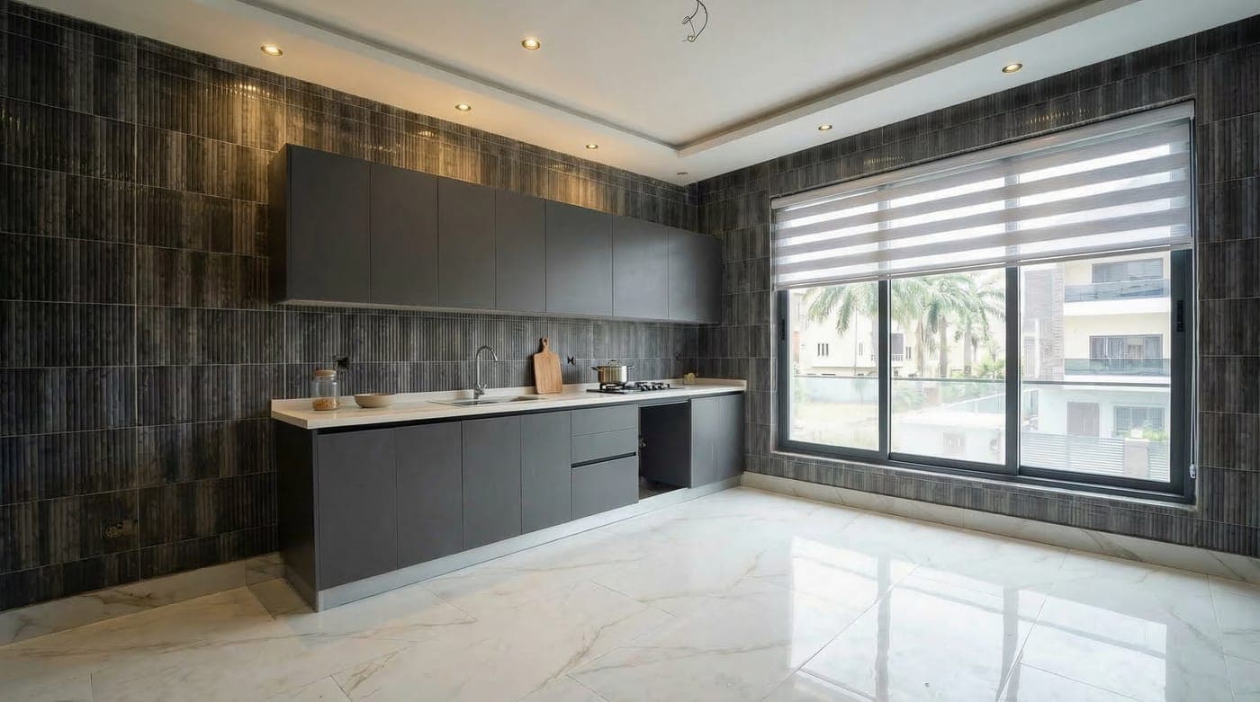 Modern dark kitchen